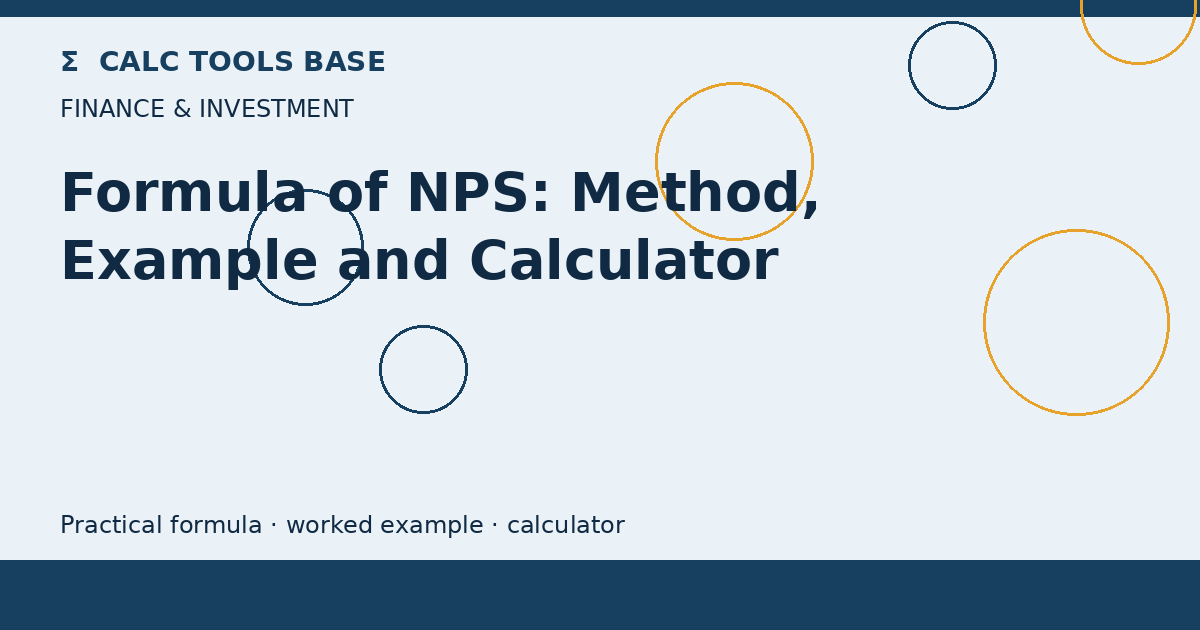 Formula Of Nps