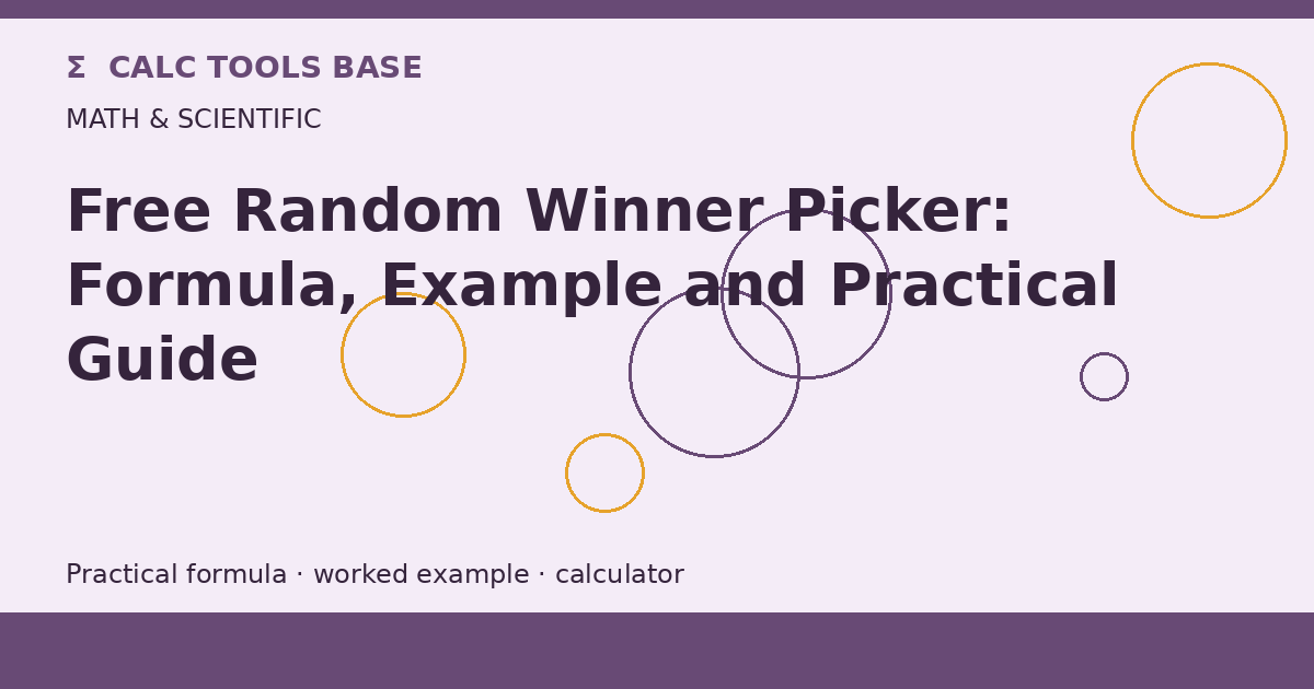 Free Random Winner Picker