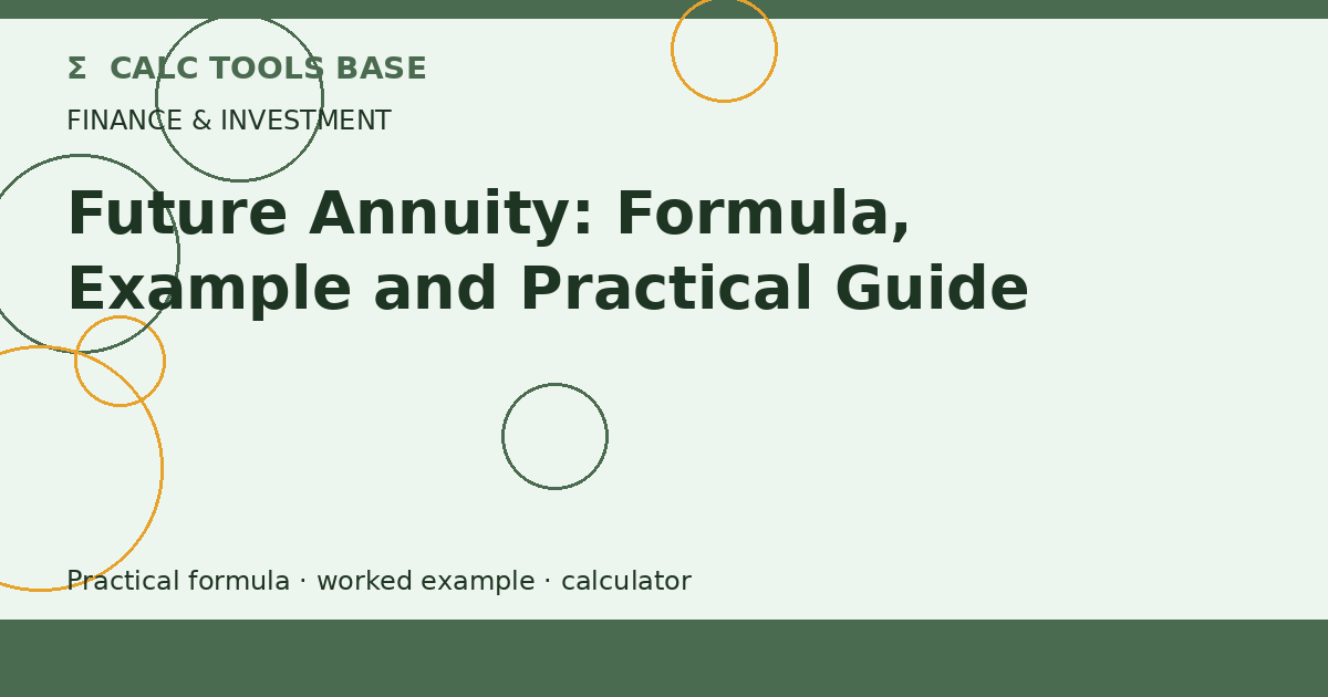 Future Annuity