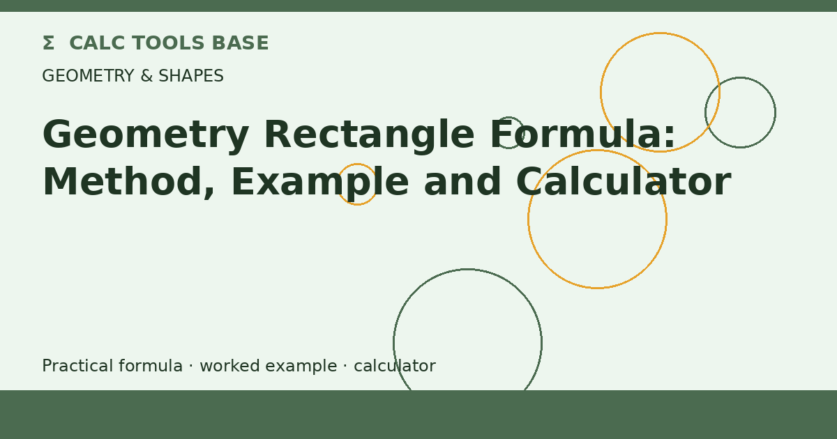 Geometry Rectangle Formula