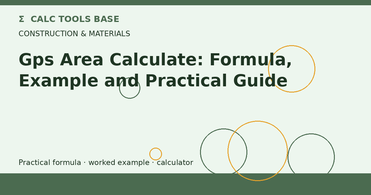 Gps Area Calculate