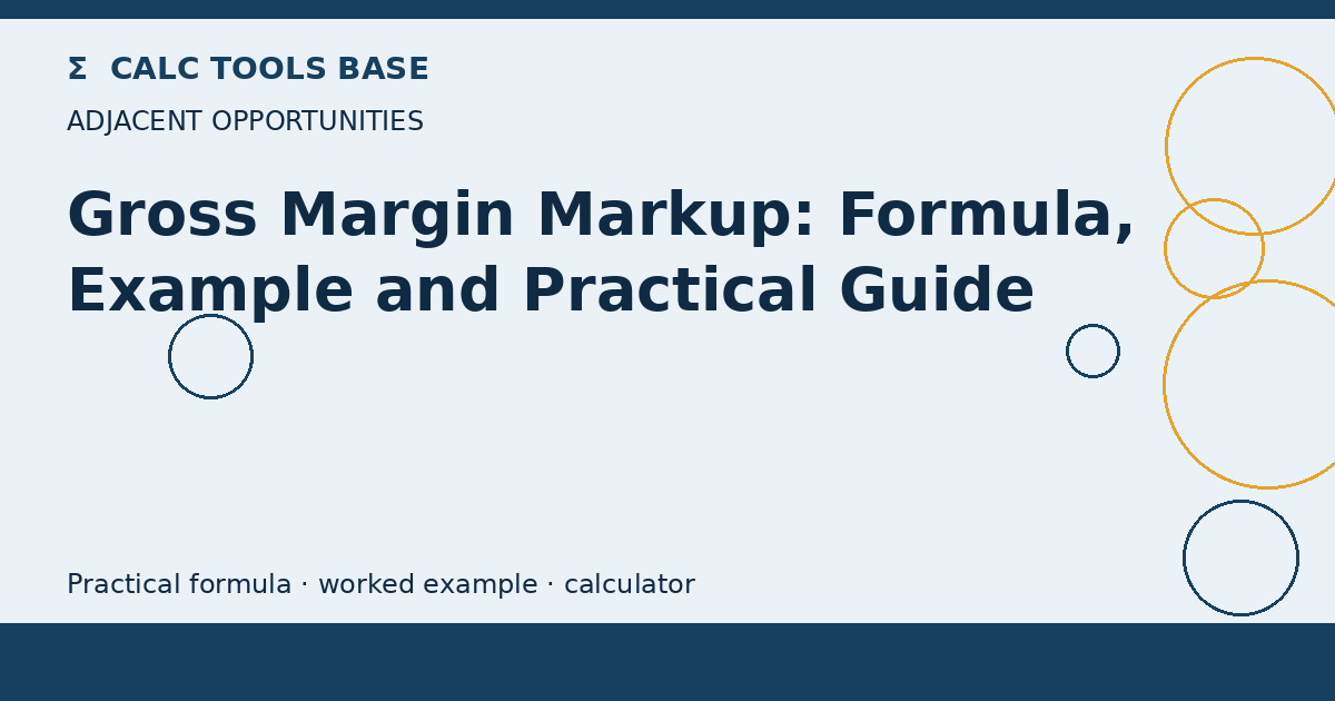 Gross Margin Markup