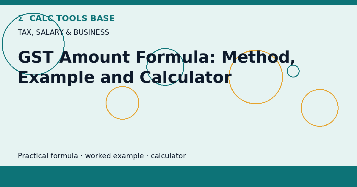 GST Amount Formula