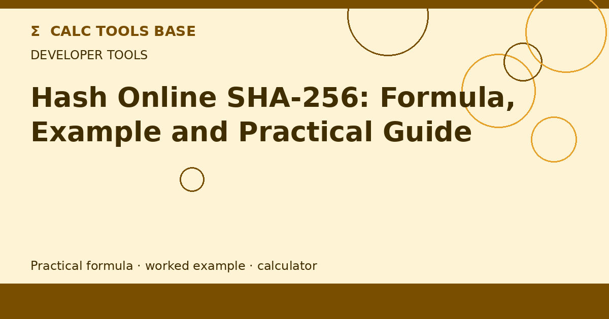 Hash Online Sha256