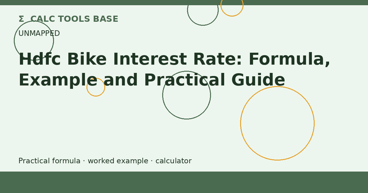 Hdfc Bike Interest Rate