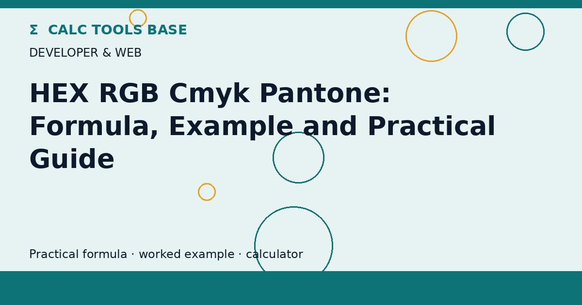 HEX RGB Cmyk Pantone