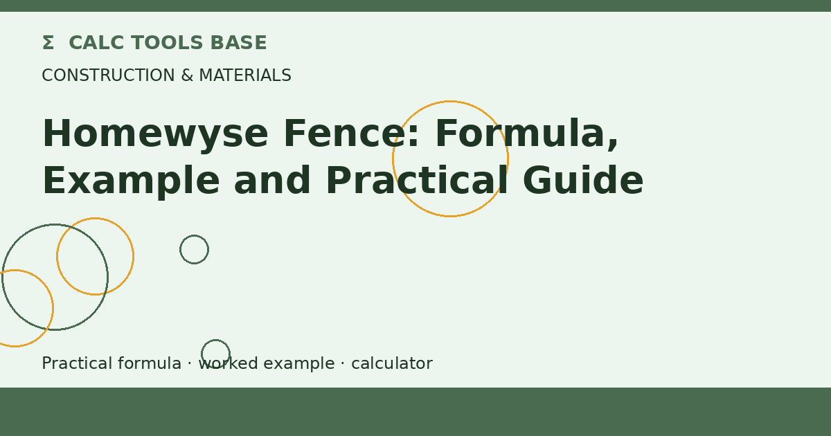 Homewyse Fence