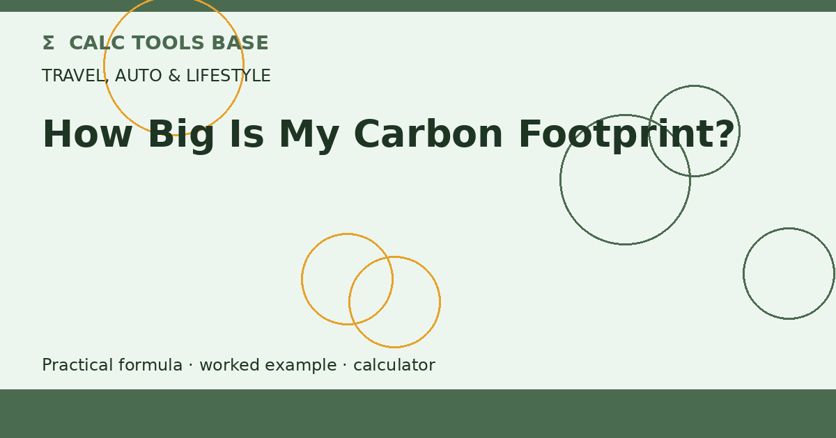 How Big Is My Carbon Footprint?
