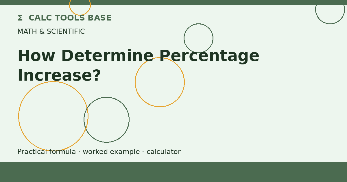 How Determine Percentage Increase?