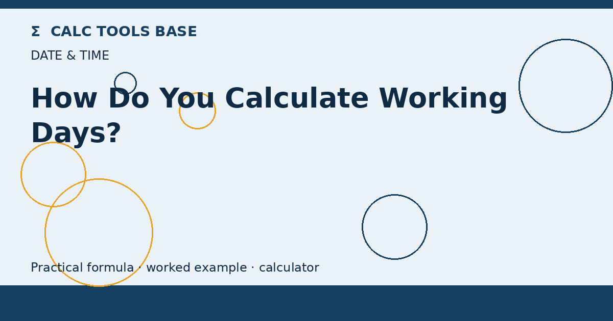 How Do You Calculate Working Days?