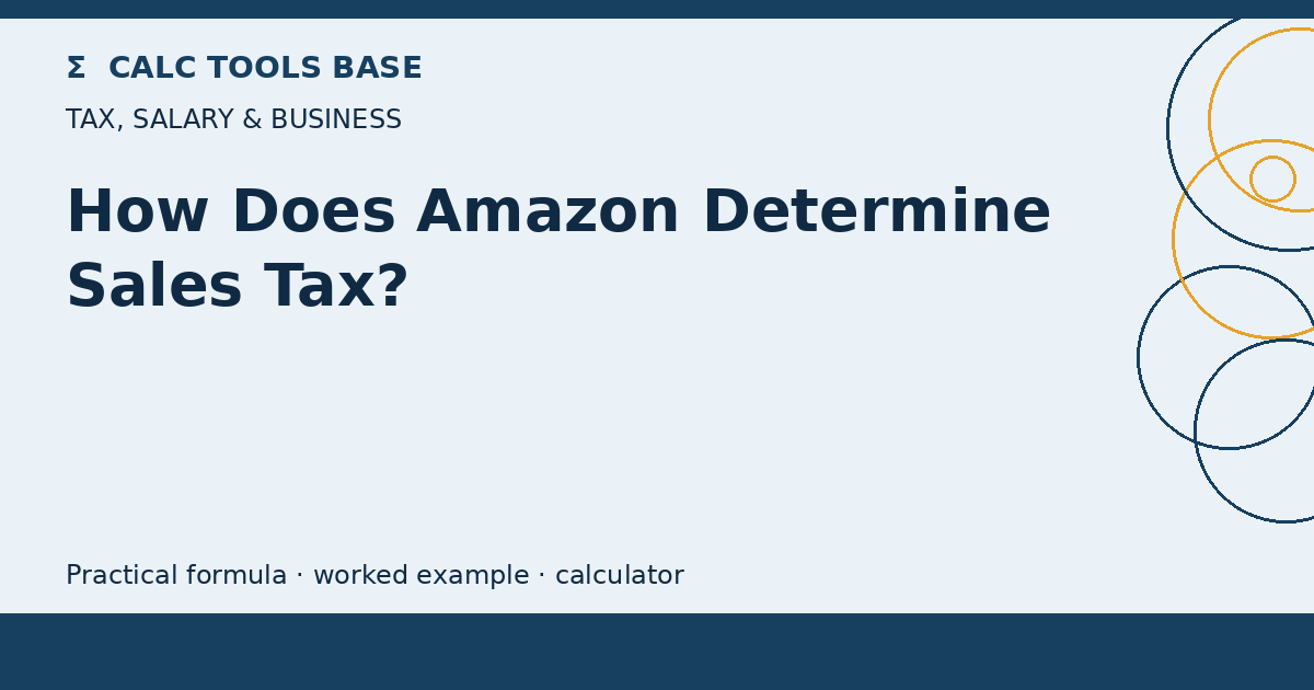 How Does Amazon Determine Sales Tax?