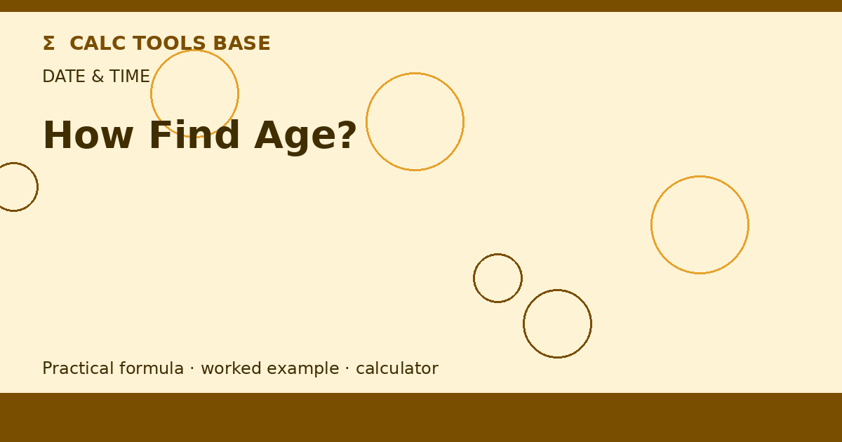 How Find Age?