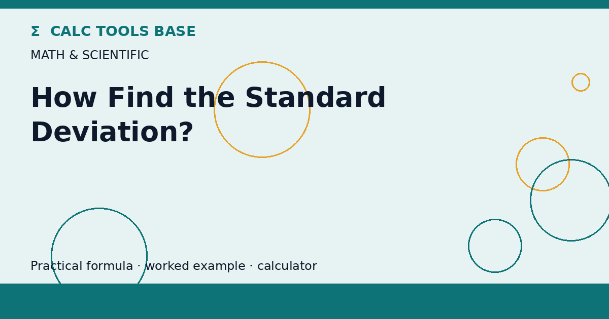 How Find The Standard Deviation?