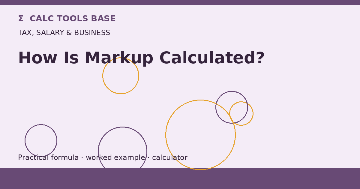 How Is Markup Calculated?