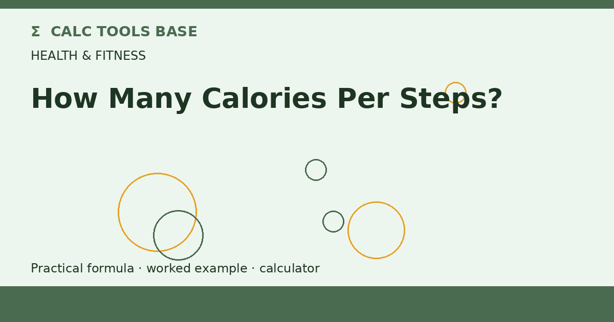 How Many Calories Per Steps?