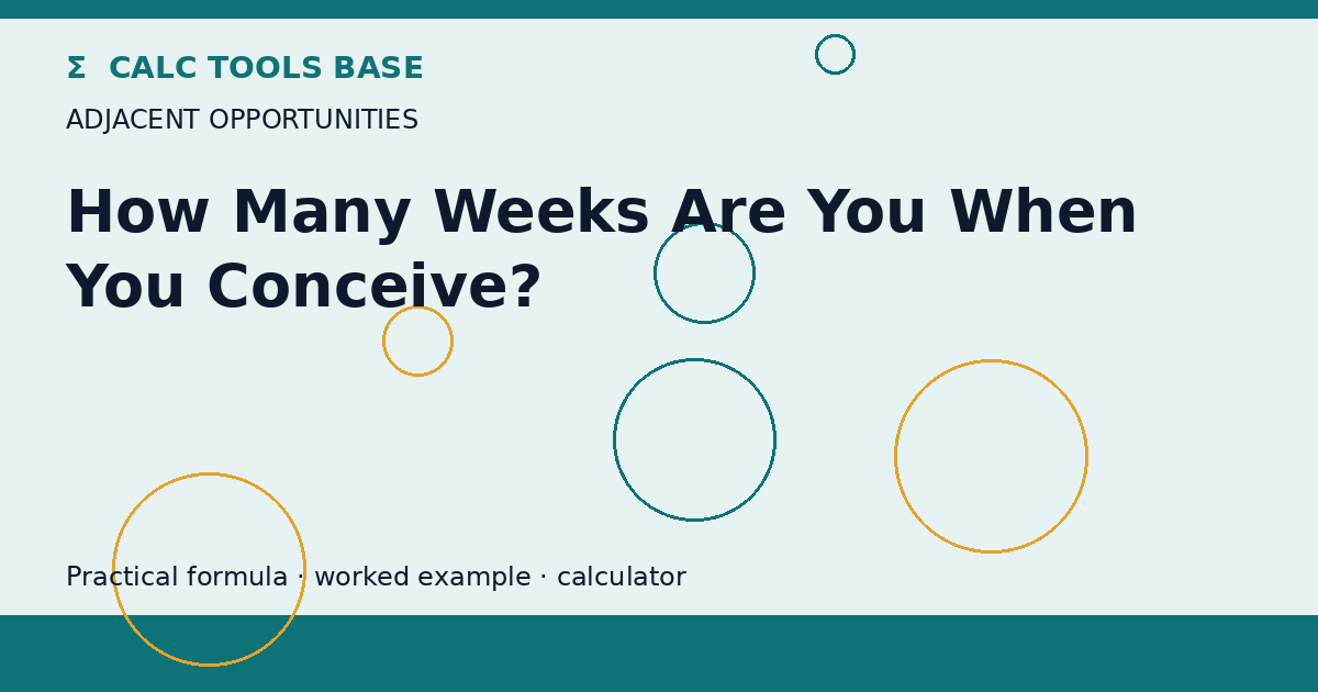 How Many Weeks Are You When You Conceive?