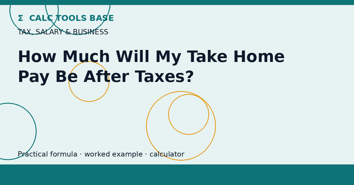 How Much Will My Take Home Pay Be After Taxes?