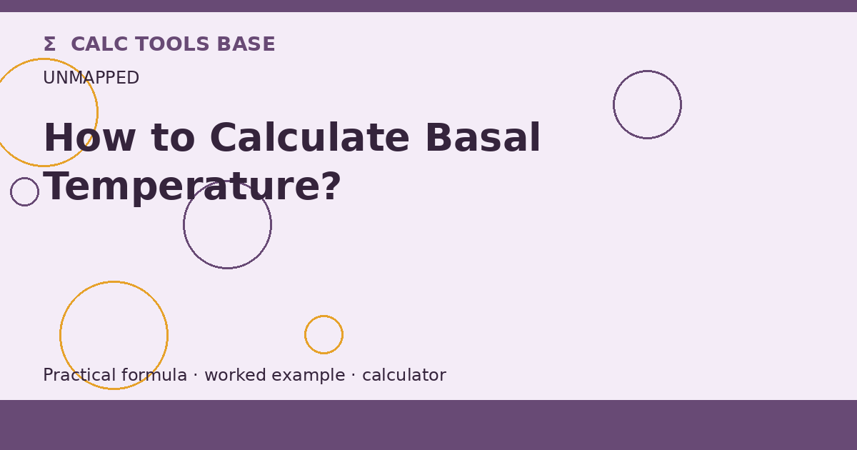 How To Calculate Basal Temperature?