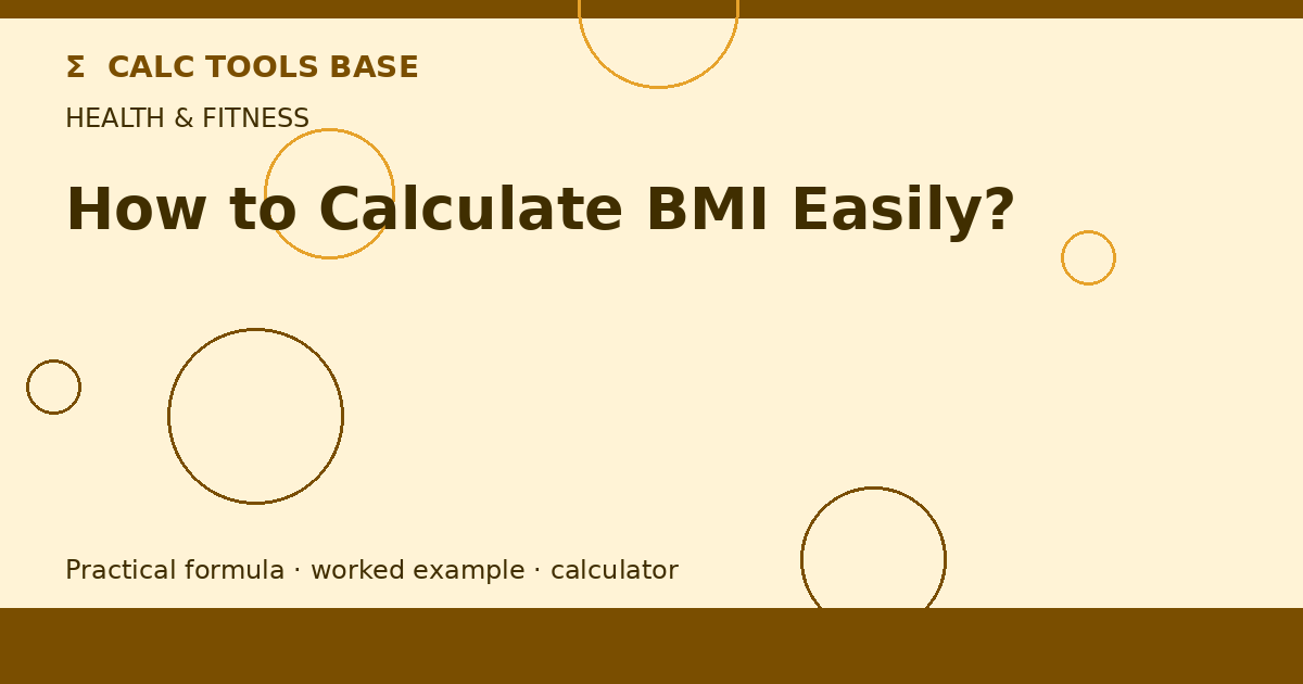 How To Calculate BMI Easily?