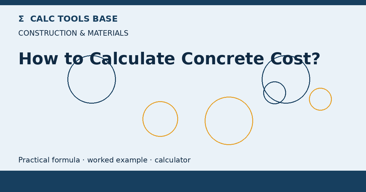 How To Calculate Concrete Cost?