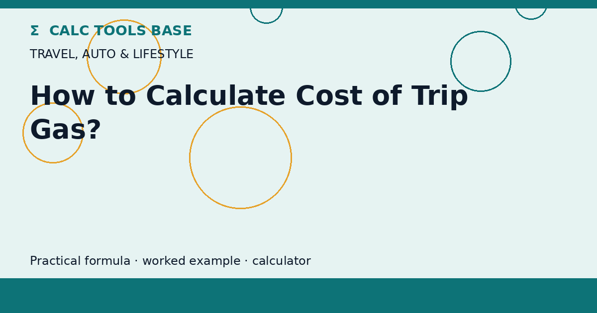 How To Calculate Cost Of Trip Gas?