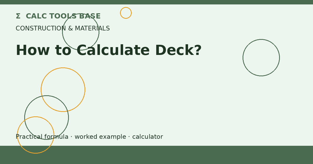 How To Calculate Deck?