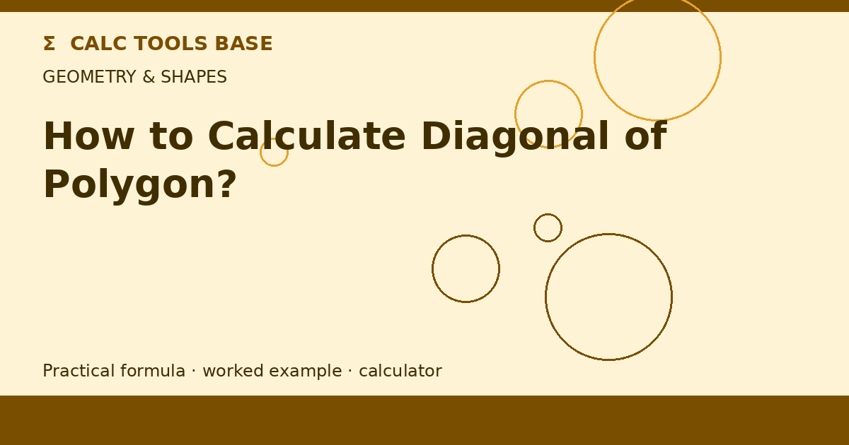 How To Calculate Diagonal Of Polygon?
