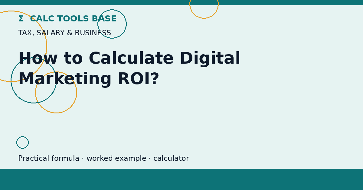 How To Calculate Digital Marketing ROI?