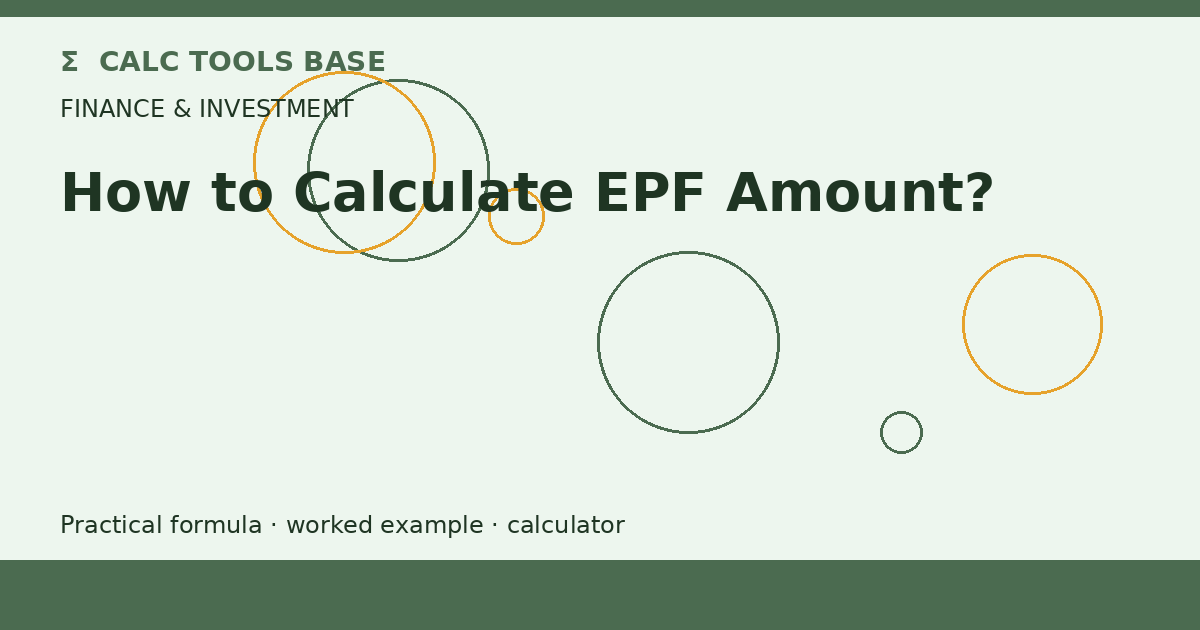 How To Calculate EPF Amount?