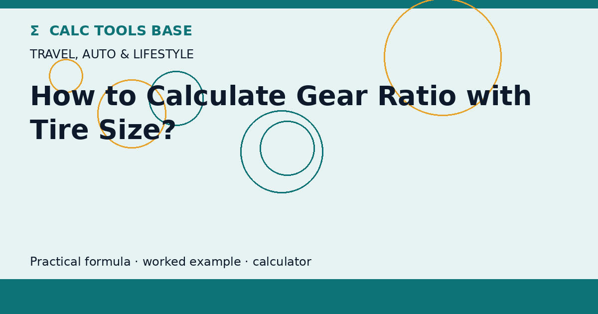 How To Calculate Gear Ratio With Tire Size?