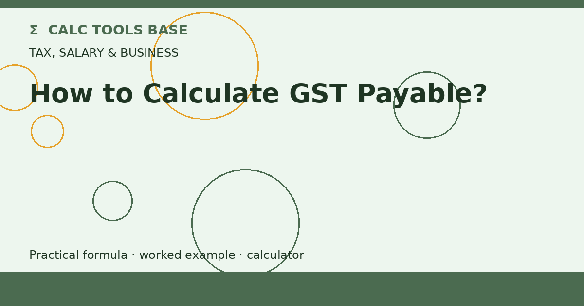 How To Calculate GST Payable?