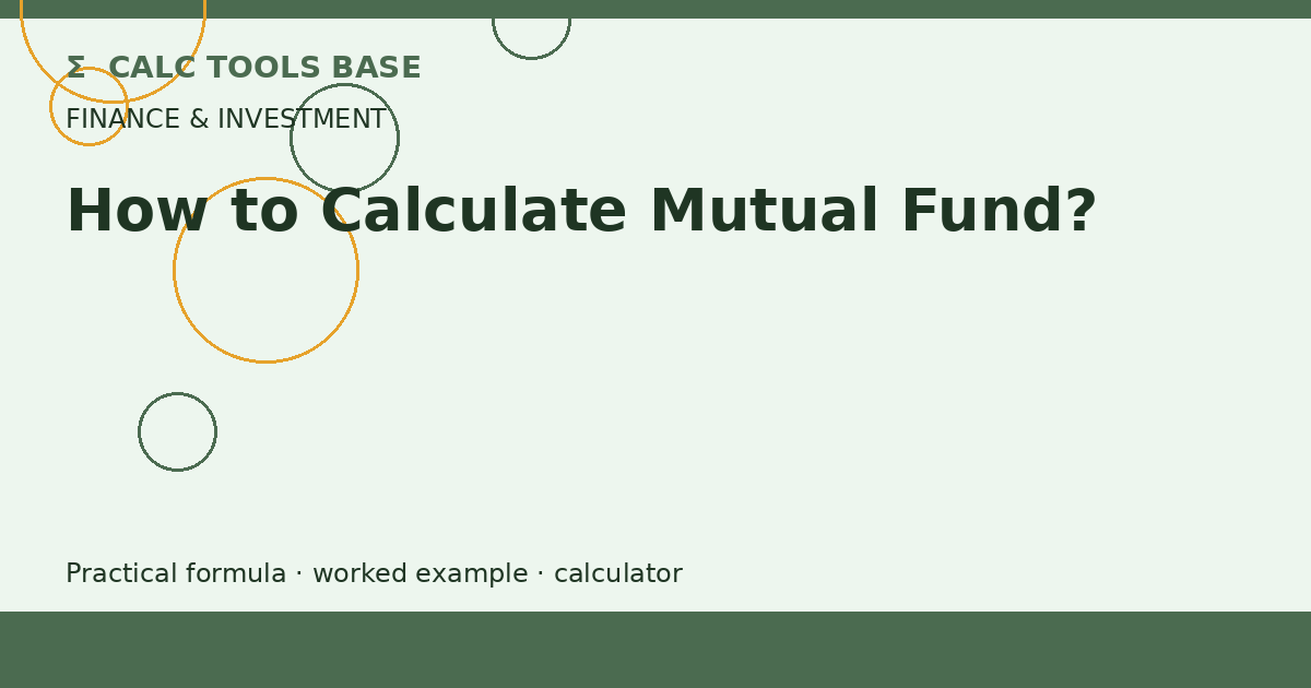 How To Calculate Mutual Fund?
