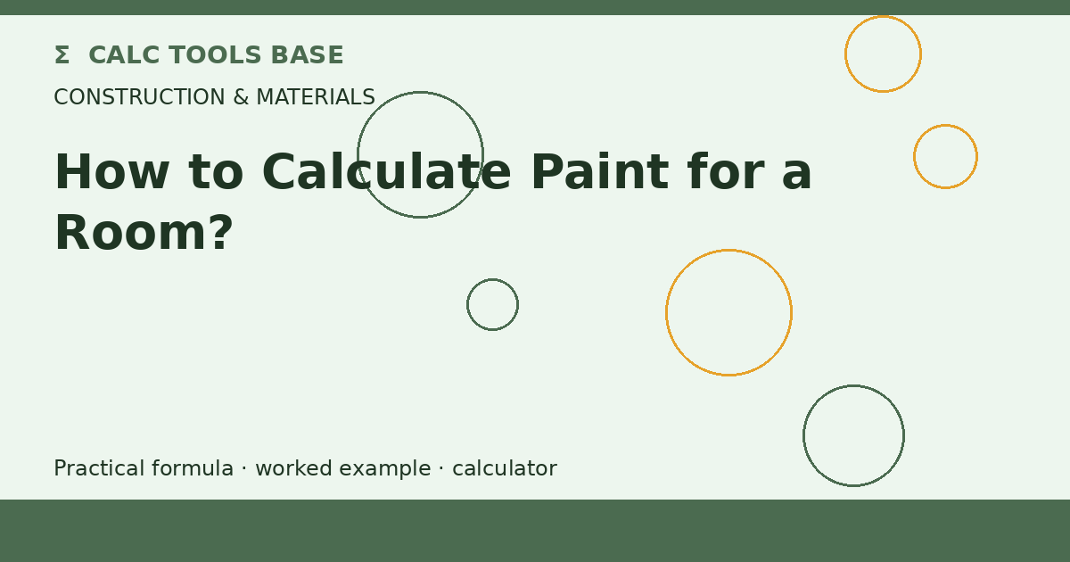 How To Calculate Paint For A Room?