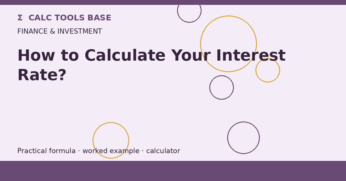 How To Calculate Your Interest Rate?