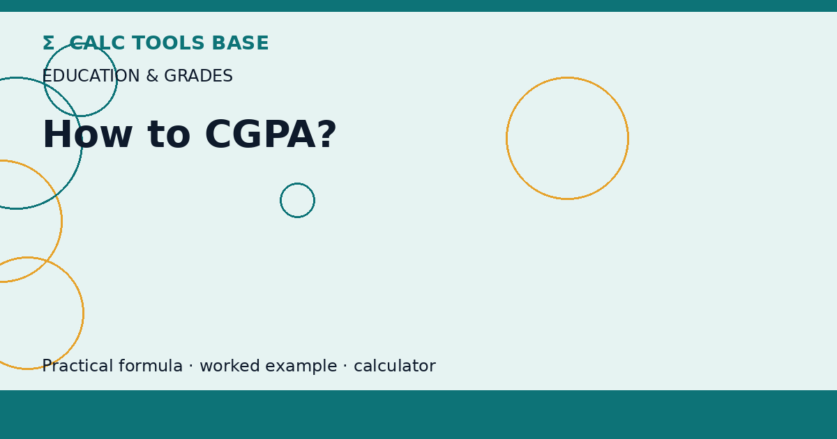 How To CGPA?