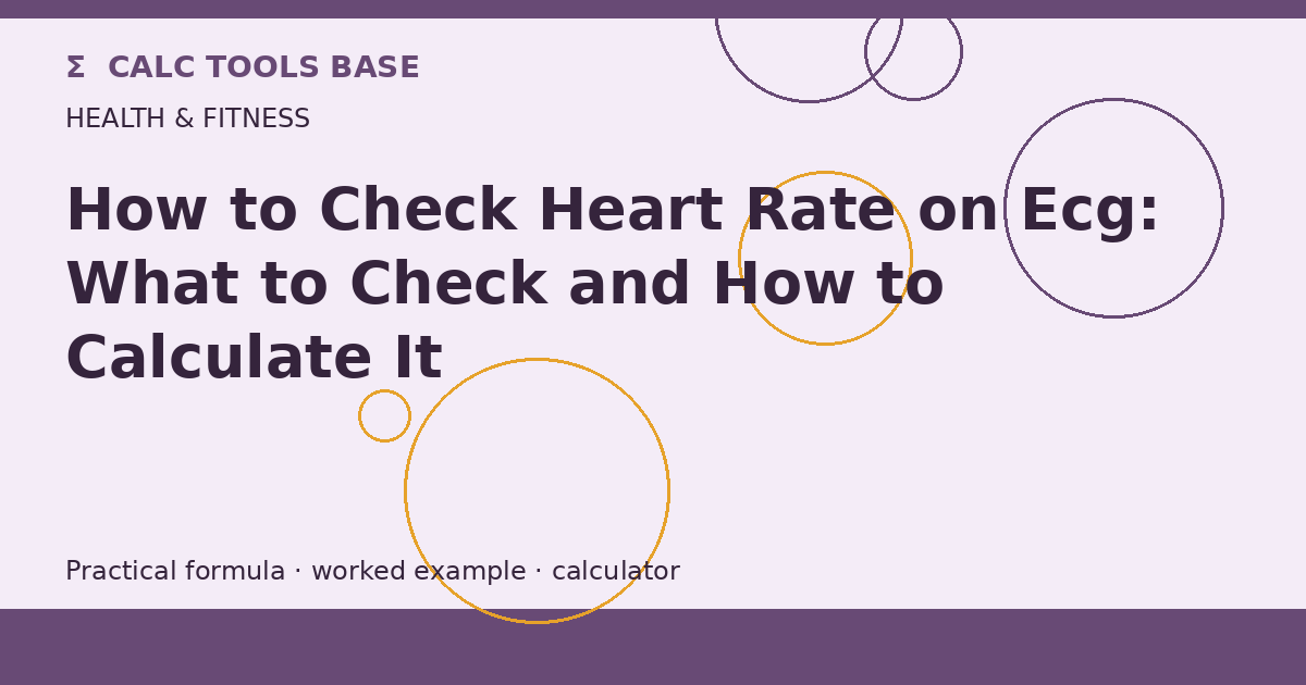 How To Check Heart Rate On Ecg?