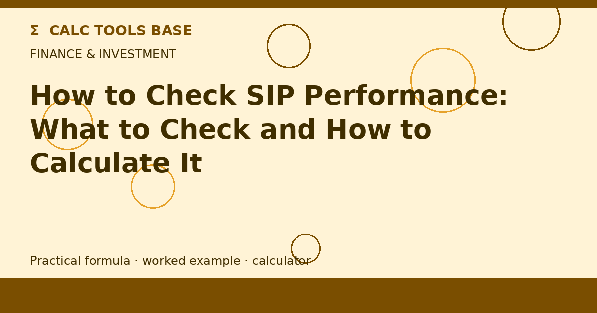 How To Check SIP Performance?