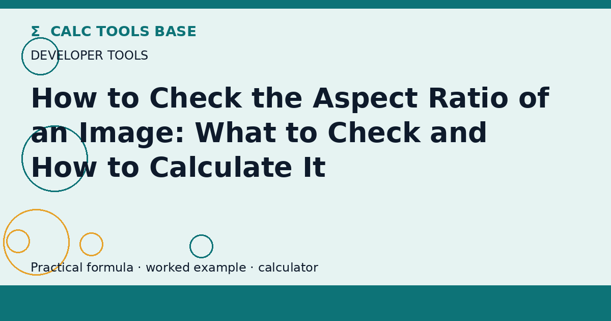 How To Check The Aspect Ratio Of An Image?