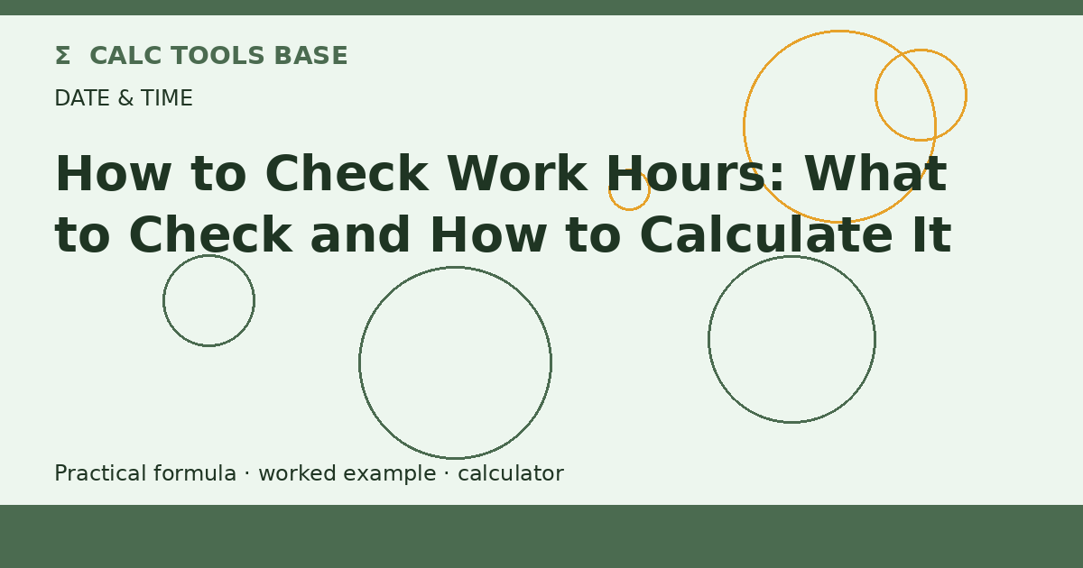 How To Check Work Hours?