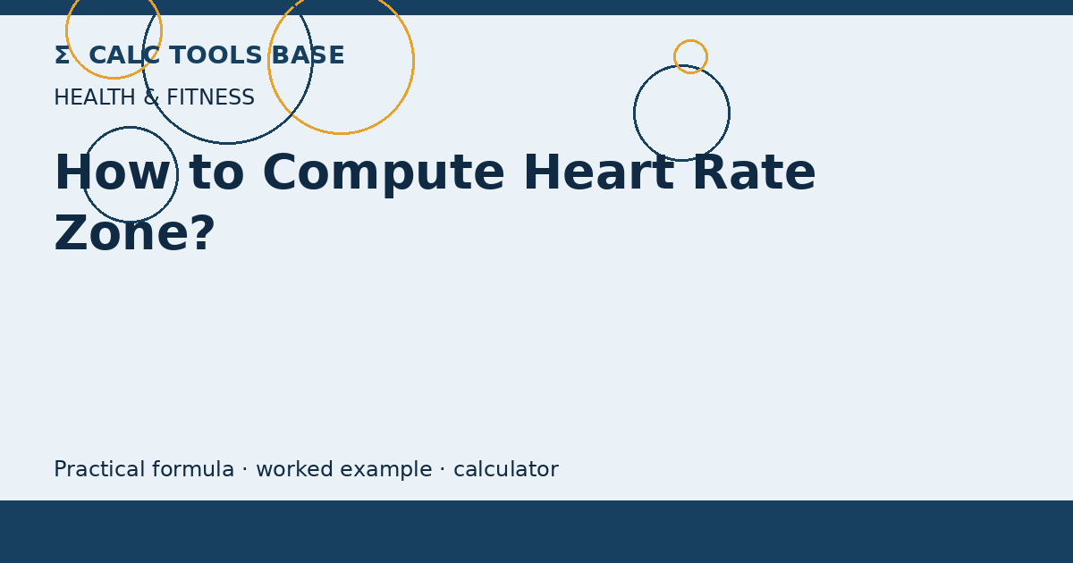 How To Compute Heart Rate Zone?
