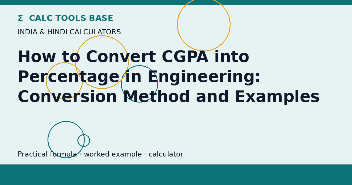 How To Convert CGPA Into Percentage In Engineering?