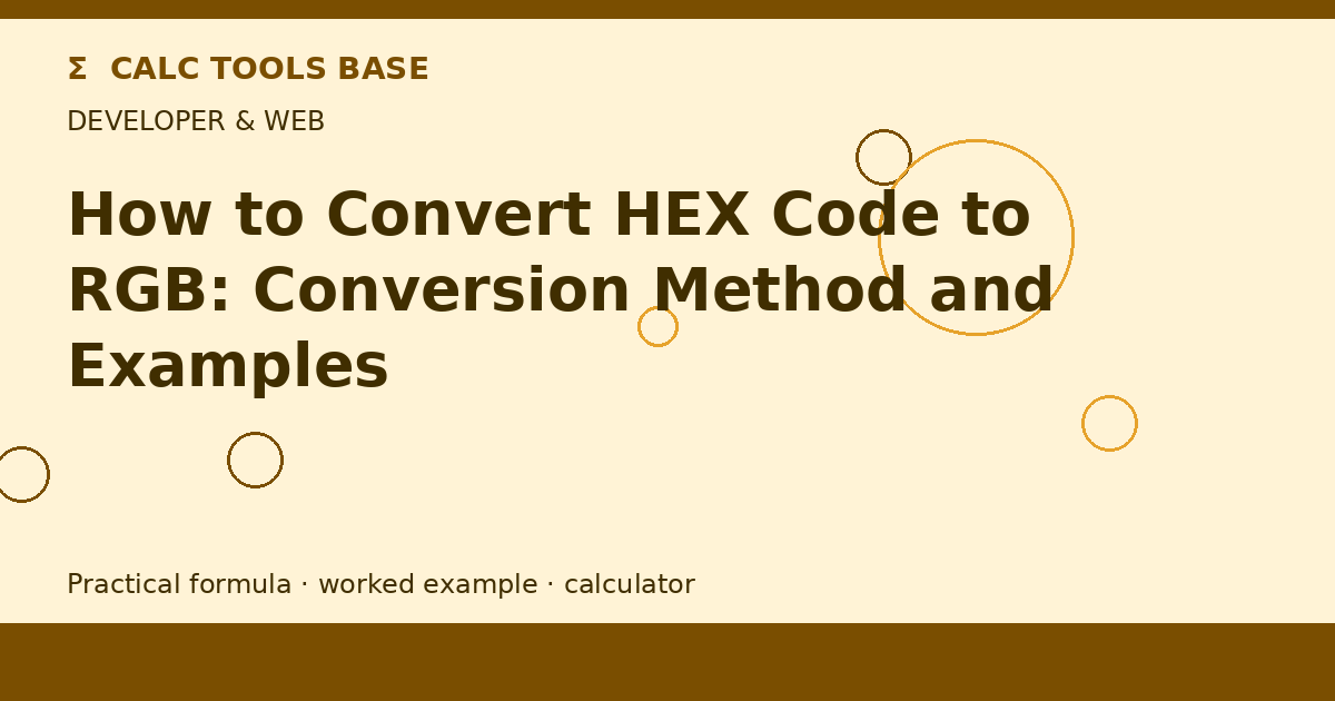 How To Convert HEX Code To RGB?