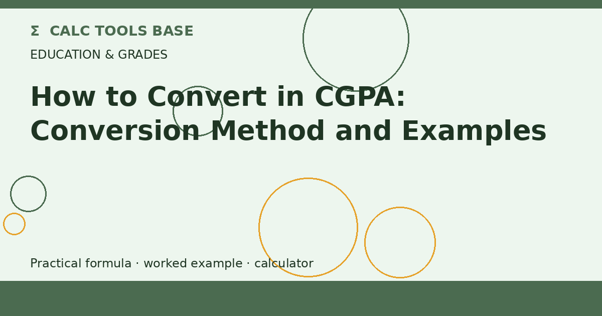 How To Convert In CGPA?