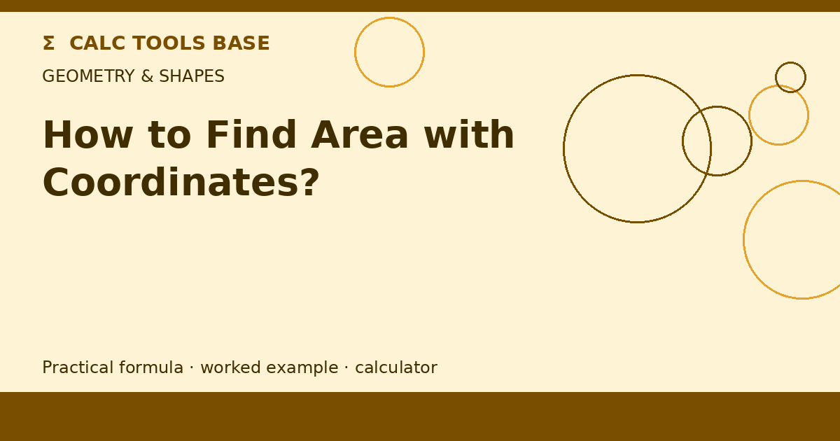 How To Find Area With Coordinates?