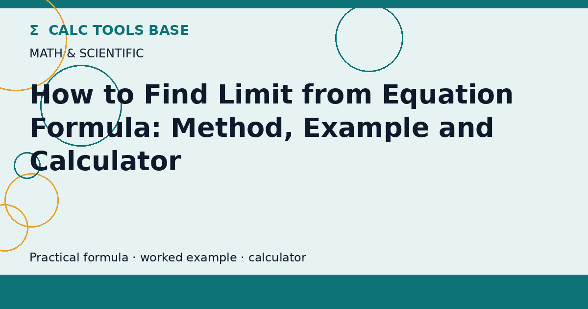 How To Find Limit From Equation?