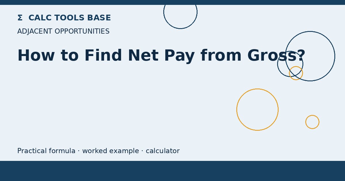 How To Find Net Pay From Gross?