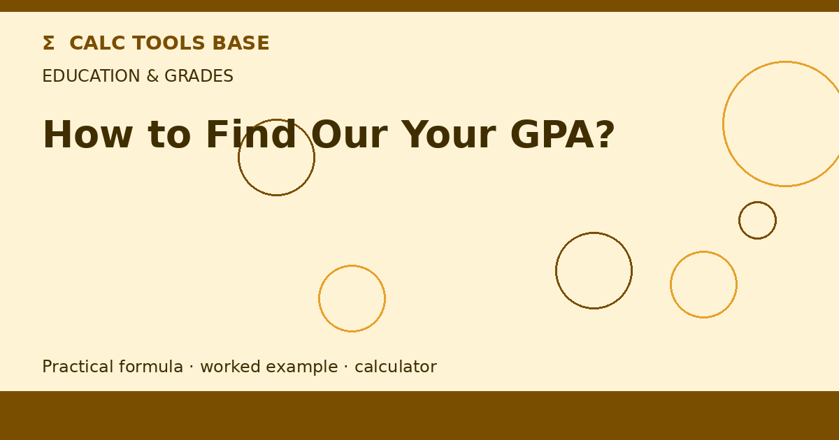 How To Find Our Your GPA?