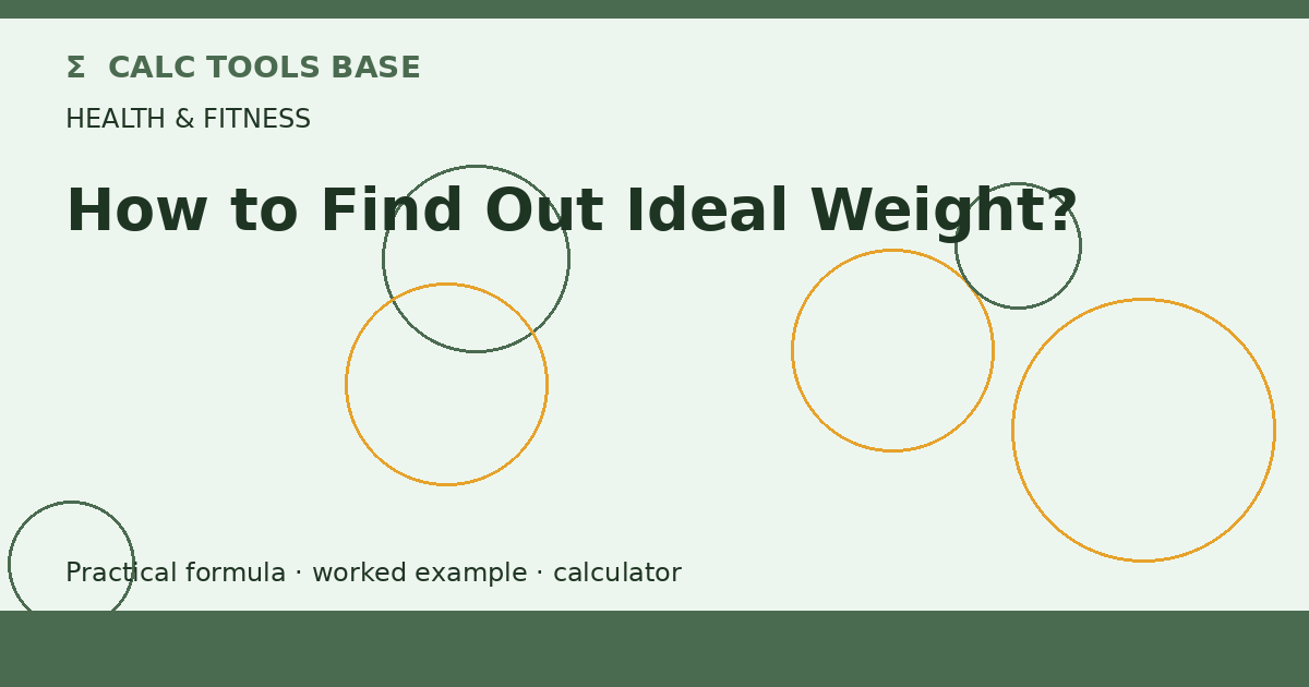 How To Find Out Ideal Weight?