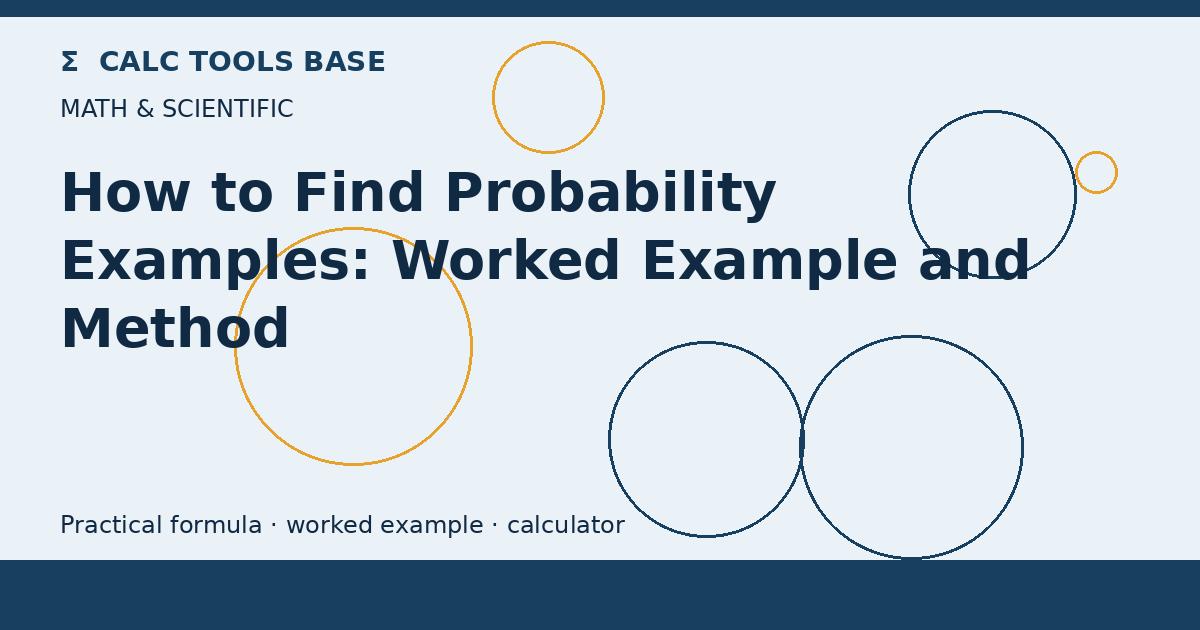 How To Find Probability Examples?