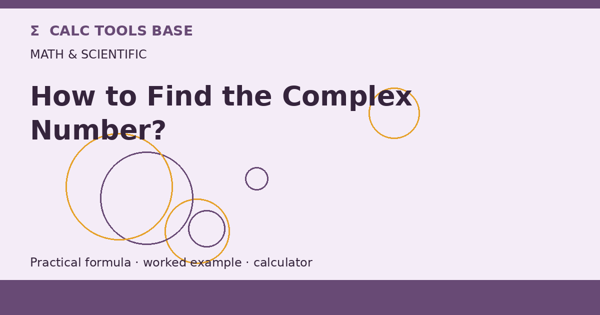 How To Find The Complex Number?
